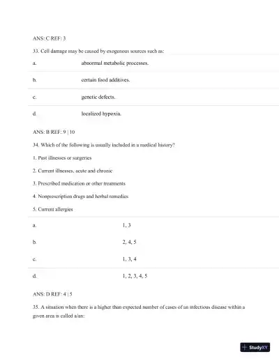 Test Bank for Porth's Essentials of Pathophysiology, 5th Edition (Chapters 1-28) - Page 14 preview image