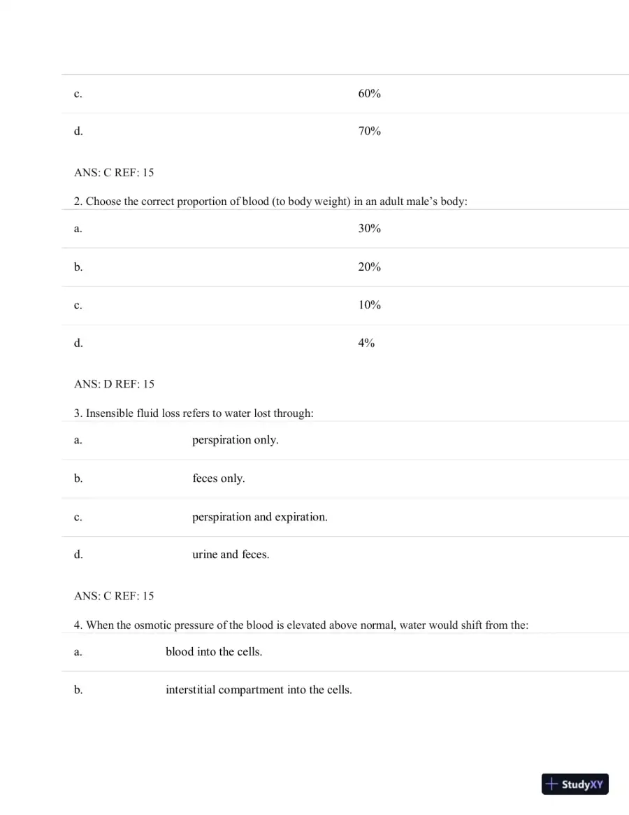 Test Bank for Porth's Essentials of Pathophysiology, 5th Edition (Chapters 1-28), page 16