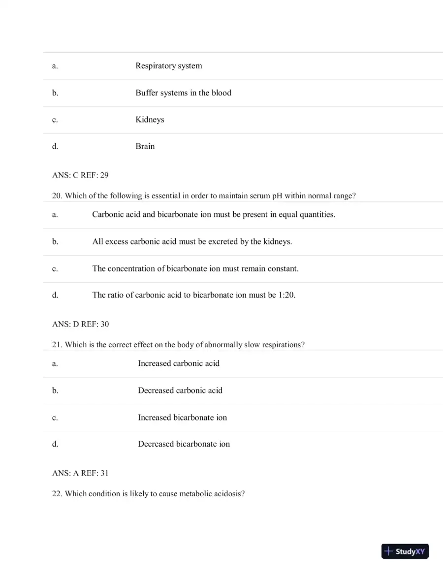 Test Bank for Porth's Essentials of Pathophysiology, 5th Edition (Chapters 1-28), page 22