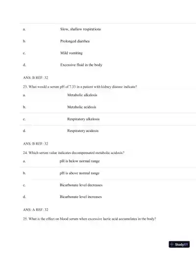 Test Bank for Porth's Essentials of Pathophysiology, 5th Edition (Chapters 1-28) - Page 23 preview image