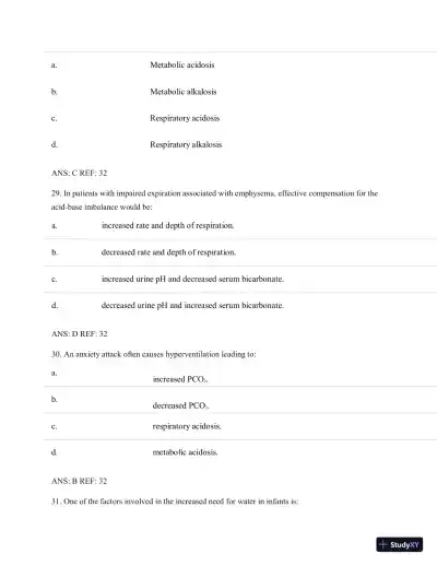 Test Bank for Porth's Essentials of Pathophysiology, 5th Edition (Chapters 1-28) - Page 25 preview image