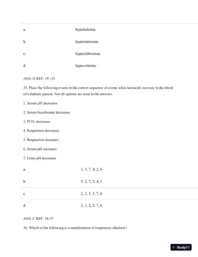 Test Bank for Porth's Essentials of Pathophysiology, 5th Edition (Chapters 1-28) - Page 27 preview image