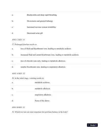 Test Bank for Porth's Essentials of Pathophysiology, 5th Edition (Chapters 1-28) - Page 28 preview image