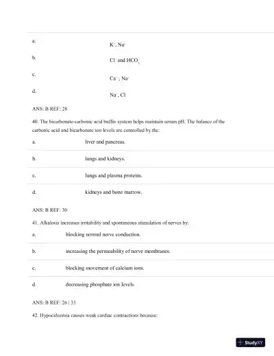Test Bank for Porth's Essentials of Pathophysiology, 5th Edition (Chapters 1-28) - Page 29 preview image