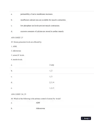 Test Bank for Porth's Essentials of Pathophysiology, 5th Edition (Chapters 1-28) - Page 30 preview image