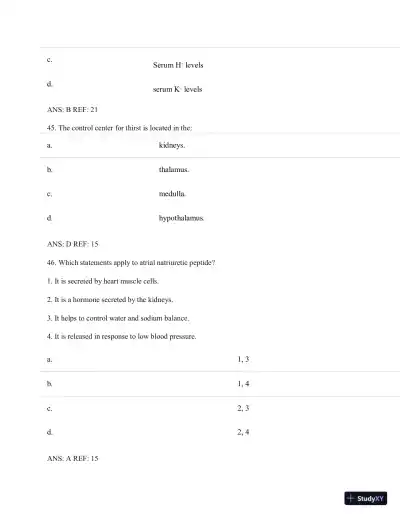 Test Bank for Porth's Essentials of Pathophysiology, 5th Edition (Chapters 1-28) - Page 31 preview image