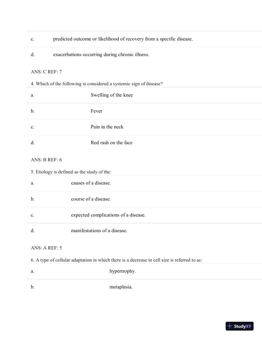 Test Bank for Porth's Essentials of Pathophysiology, 5th Edition (Chapters 1-28), page 4