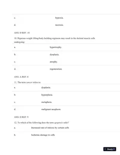 Test Bank for Porth's Essentials of Pathophysiology, 5th Edition (Chapters 1-28) - Page 6 preview image
