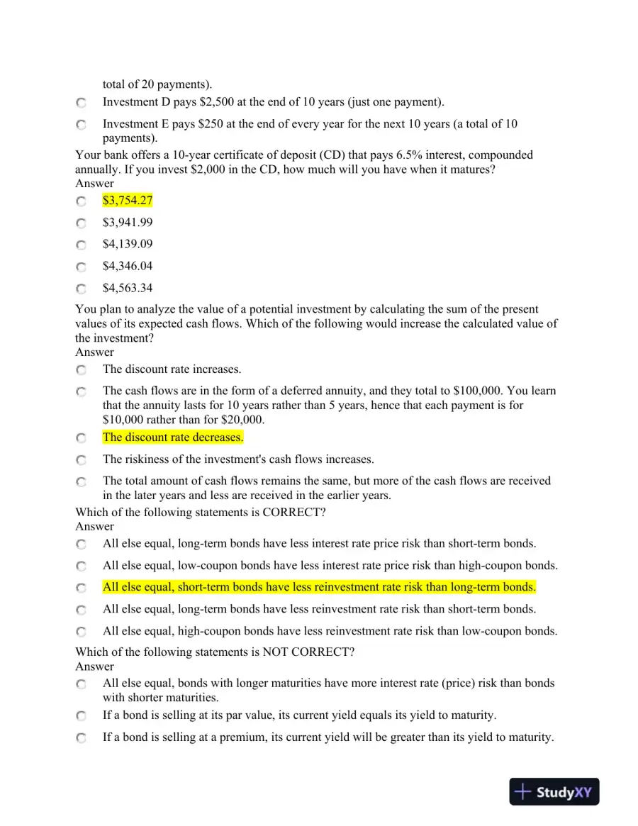 Financial Management and Investment Analysis: Concepts, Calculations, and Evaluations, page 3