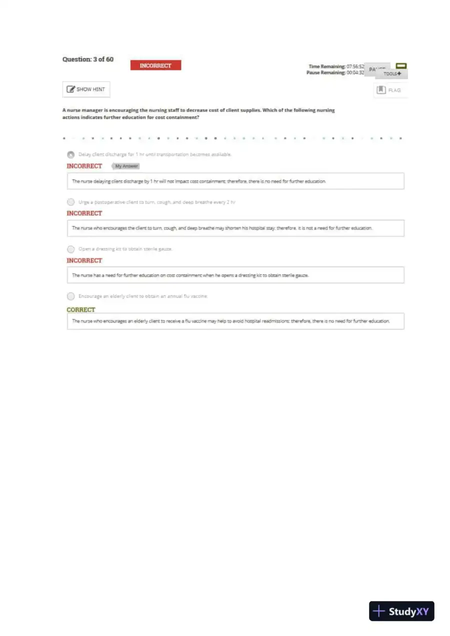 2020 ATI RN Leadership Proctored Exam Version 7 With Answers (60 Solved Questions), page 3
