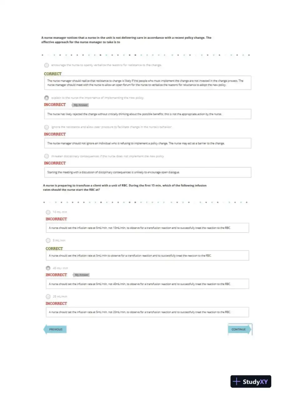 2020 ATI RN Leadership Proctored Exam Version 7 With Answers (60 Solved Questions), page 5