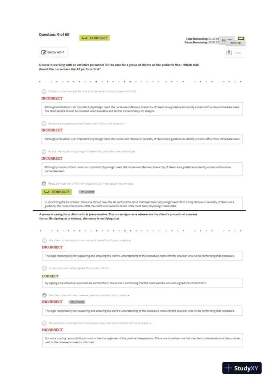 2020 ATI RN Leadership Proctored Exam Version 7 With Answers (60 Solved Questions), page 6
