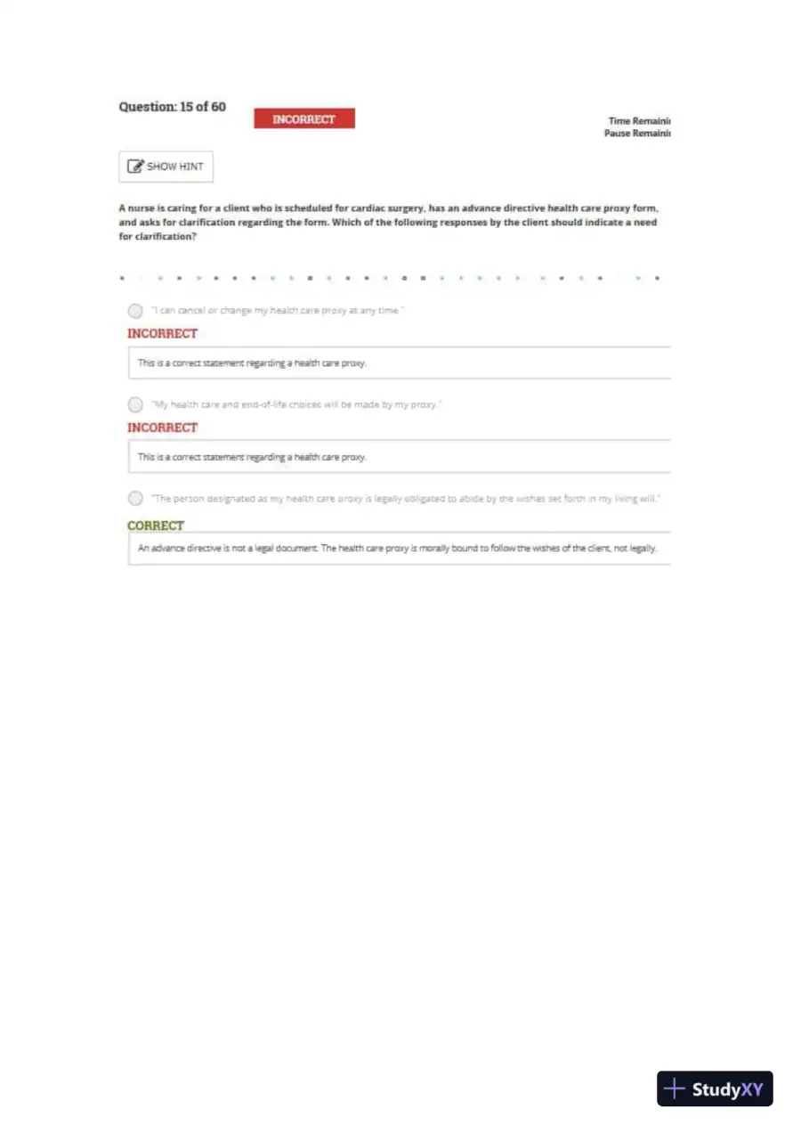 2020 ATI RN Leadership Proctored Exam Version 7 With Answers (60 Solved Questions), page 9