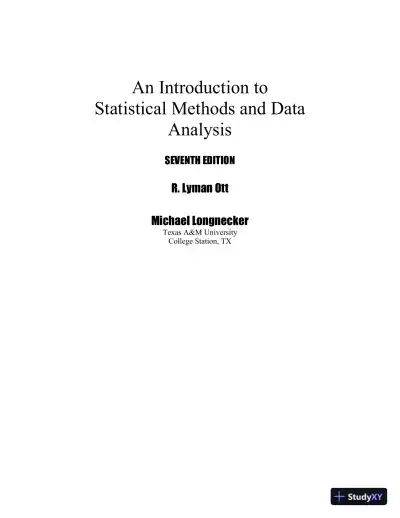 An Introduction To Statistical Methods And Data Analysis, 7th Edition Solution Manual - Page 1 preview image