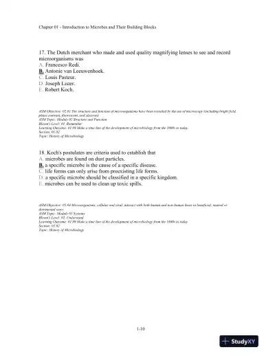 Test Bank For Microbiology Fundamentals: A Clinical Approach, 2nd Edition - Page 11 preview image