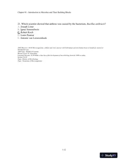 Test Bank For Microbiology Fundamentals: A Clinical Approach, 2nd Edition - Page 13 preview image