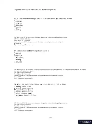 Test Bank For Microbiology Fundamentals: A Clinical Approach, 2nd Edition - Page 16 preview image