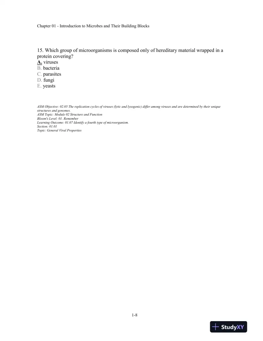 Test Bank For Microbiology Fundamentals: A Clinical Approach, 2nd Edition, page 9