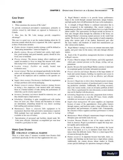 Operations Management: Sustainability and Supply Chain Management, Second Canadian Edition Solution Manual - Page 12 preview image