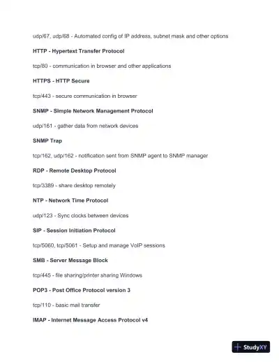 2024-2025 Network+ N10-008 Practice Exam with Answers (134 Solved Questions) - Page 3 preview image