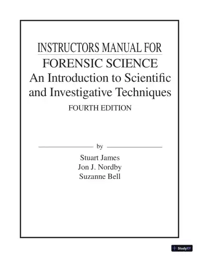 Test Bank For Forensic Science, 4th Edition - Page 1 preview image