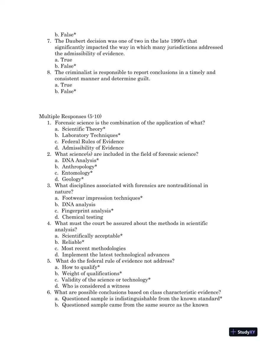 Test Bank For Forensic Science, 4th Edition, page 12