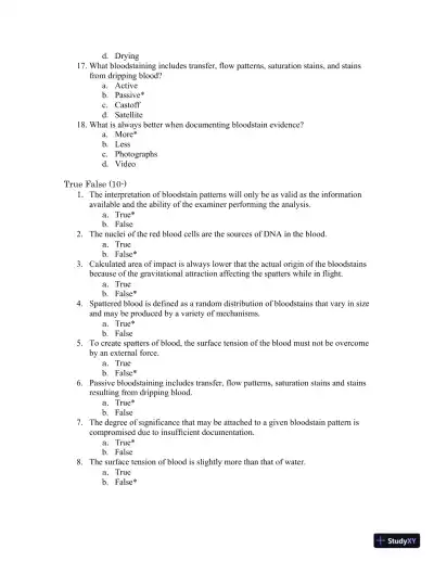 Test Bank For Forensic Science, 4th Edition - Page 20 preview image