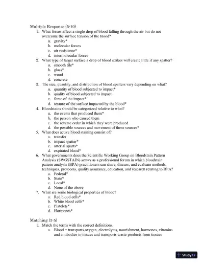 Test Bank For Forensic Science, 4th Edition - Page 21 preview image