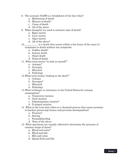 Test Bank For Forensic Science, 4th Edition - Page 24 preview image