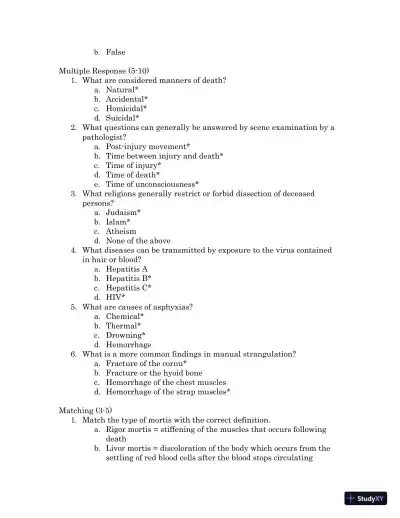 Test Bank For Forensic Science, 4th Edition - Page 28 preview image