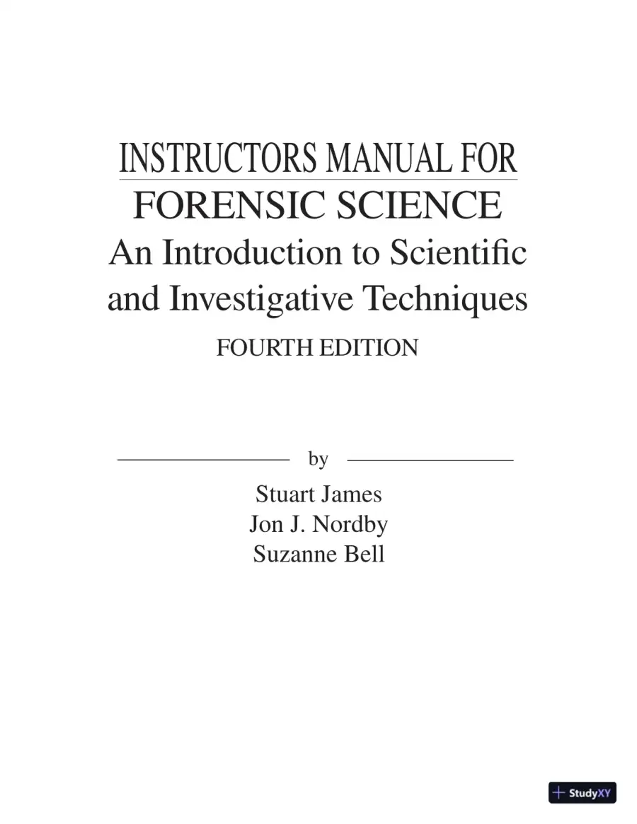 Test Bank For Forensic Science, 4th Edition, page 3