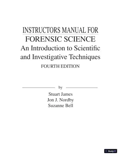 Test Bank For Forensic Science, 4th Edition - Page 3 preview image