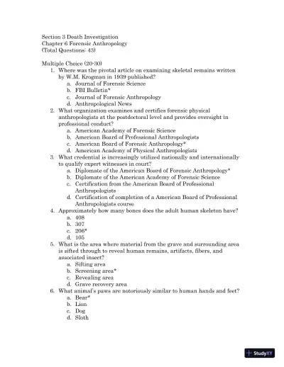 Test Bank For Forensic Science, 4th Edition - Page 30 preview image
