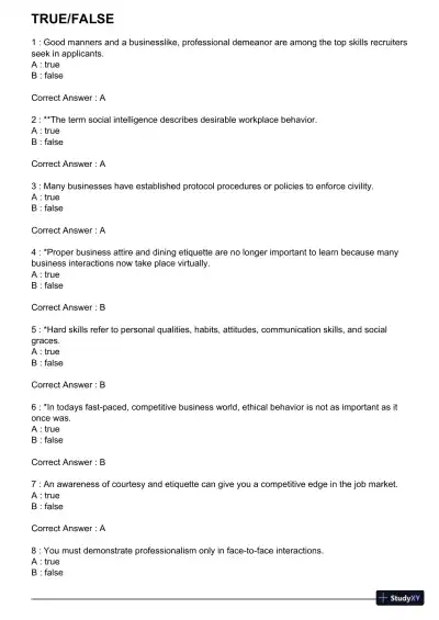 Test Bank For Essentials of Business Communication, 11th Edition - Page 17 preview image