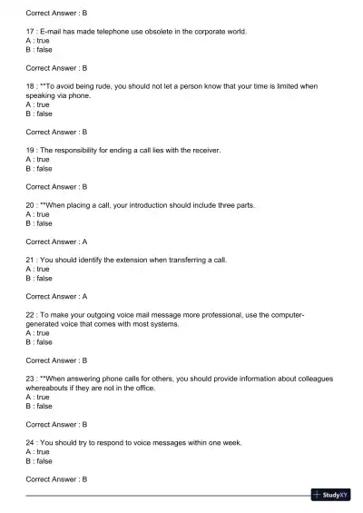 Test Bank For Essentials of Business Communication, 11th Edition - Page 19 preview image