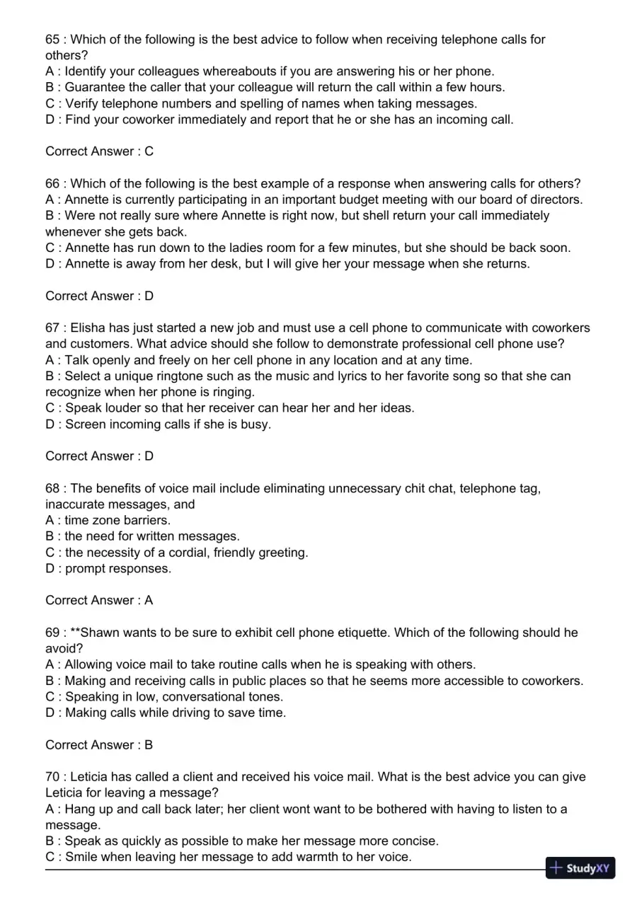 Test Bank For Essentials of Business Communication, 11th Edition, page 26