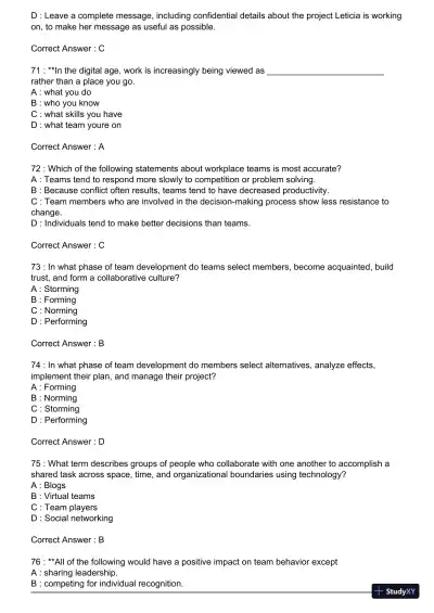 Test Bank For Essentials of Business Communication, 11th Edition - Page 27 preview image