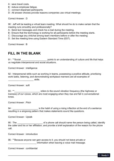 Test Bank For Essentials of Business Communication, 11th Edition - Page 30 preview image