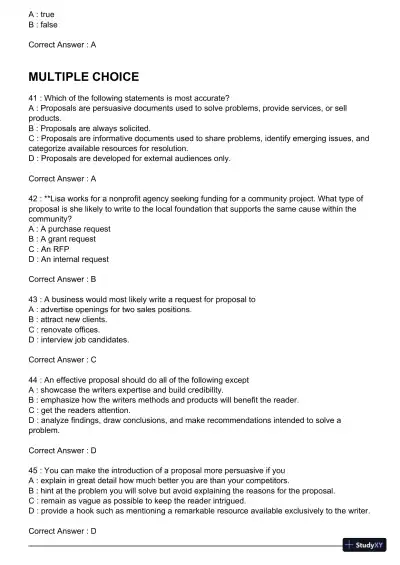 Test Bank For Essentials of Business Communication, 11th Edition - Page 7 preview image