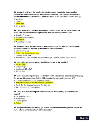 ATI Childcare Predictor Exam With Answers (182 Solved Questions) - Page 10 preview image