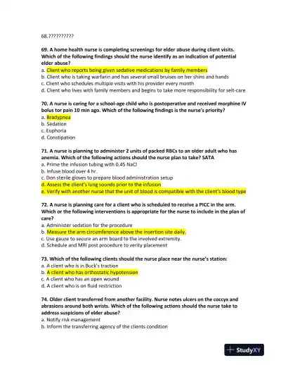 ATI Childcare Predictor Exam With Answers (182 Solved Questions) - Page 14 preview image