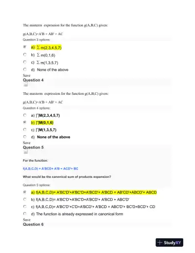 Digital Logic Design and Boolean Algebra Assignment - Page 3 preview image