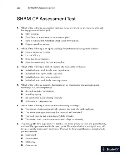 SHRM Society for Human Resource Management Complete Study Guide: SHRM-CP Exam and SHRM-SCP Exam (2022) - Page 29 preview image