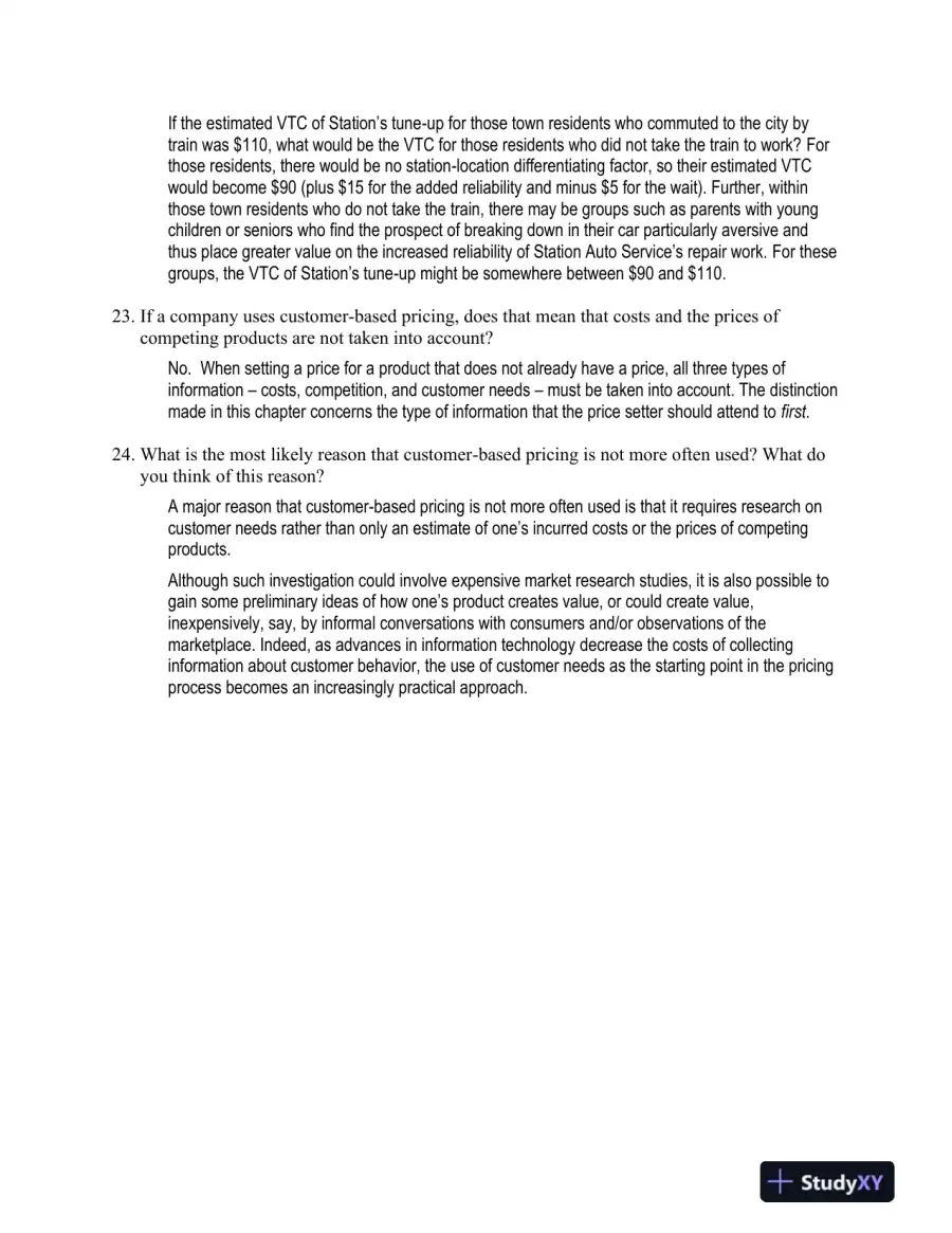 Solution Manual for Pricing Strategies: A Marketing Approach, 1st Edition, page 16