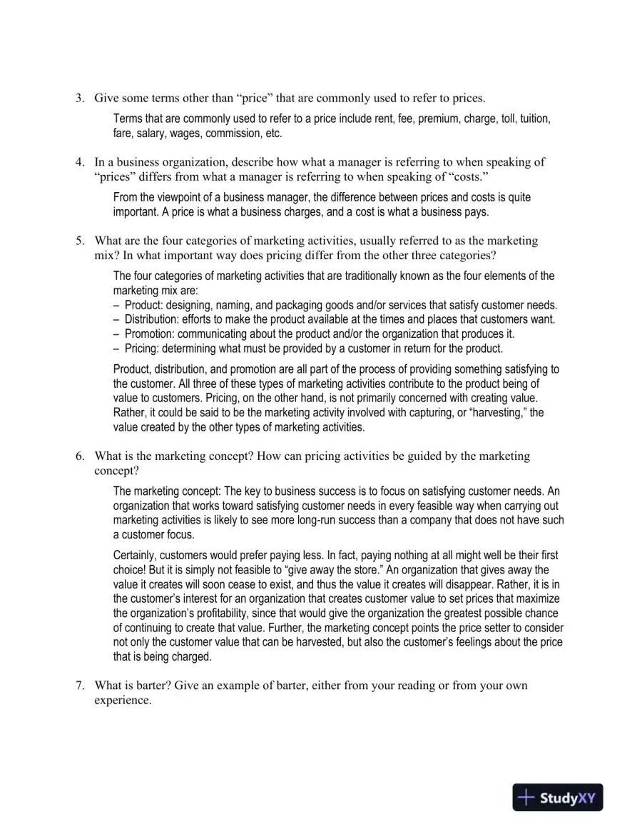 Solution Manual for Pricing Strategies: A Marketing Approach, 1st Edition, page 5