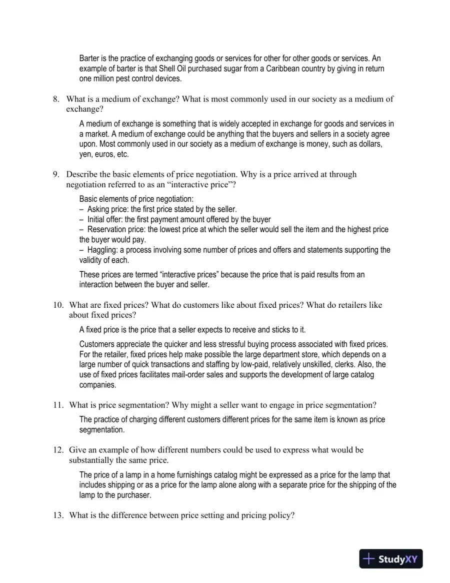 Solution Manual for Pricing Strategies: A Marketing Approach, 1st Edition, page 6