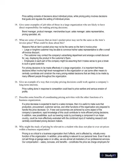 Solution Manual for Pricing Strategies: A Marketing Approach, 1st Edition - Page 7 preview image