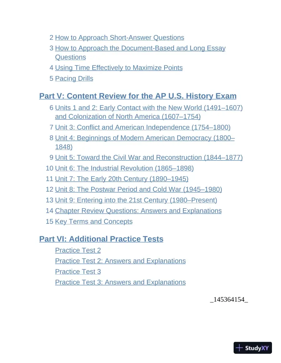 Princeton Review AP U.S. History Prep : 3 Practice Tests + Complete Content Review (2023), page 8