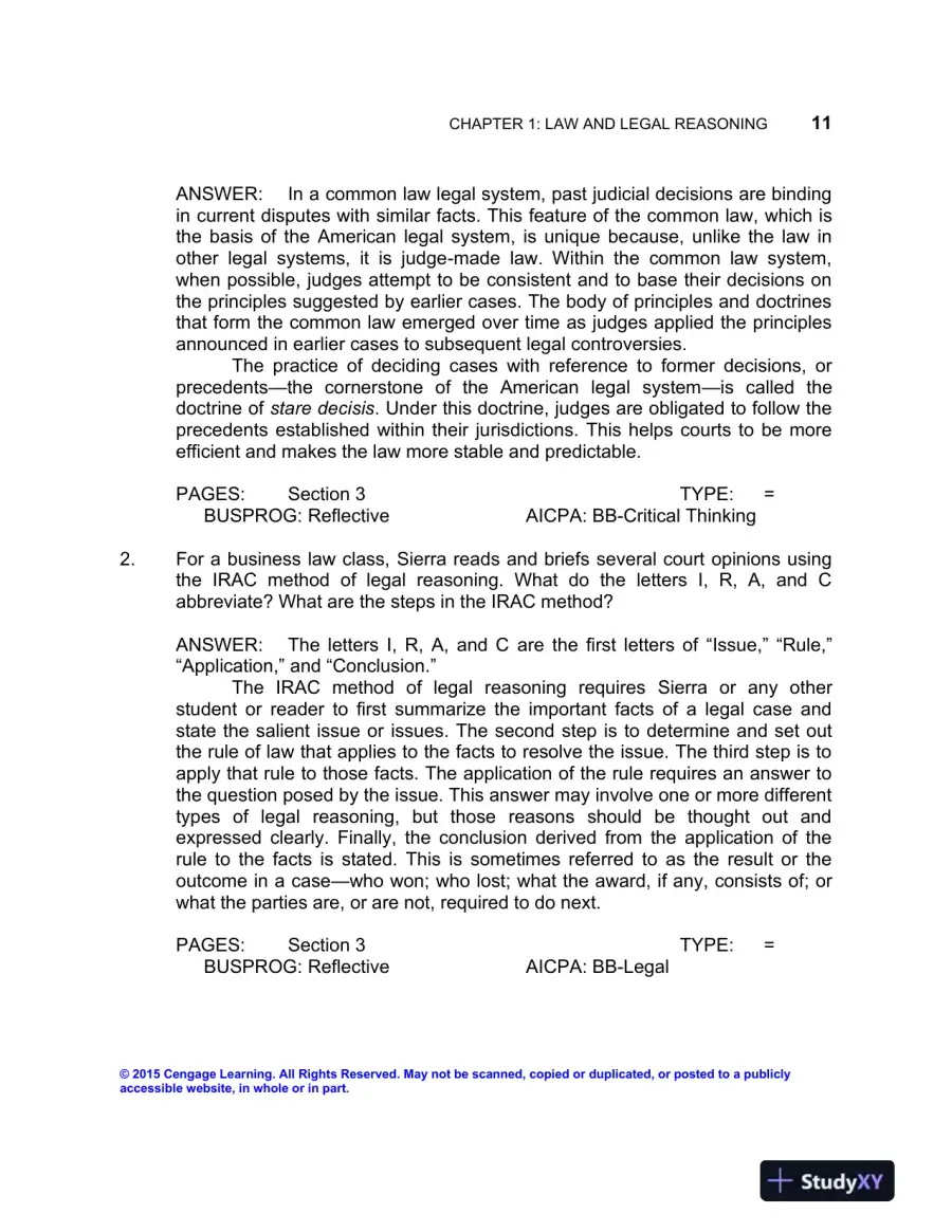 Test Bank For The Legal Environment Of Business: Text And Cases, 9th Edition, page 14