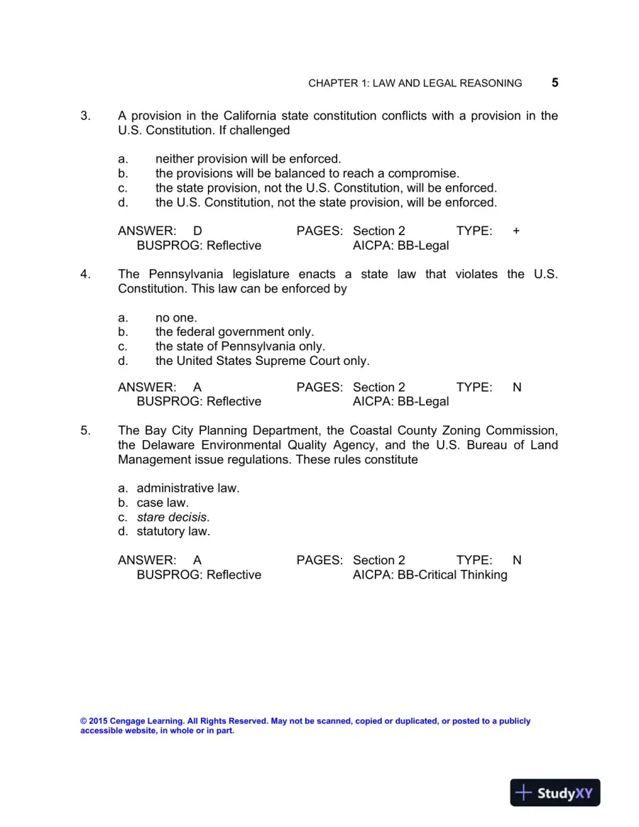 Test Bank For The Legal Environment Of Business: Text And Cases, 9th Edition, page 8